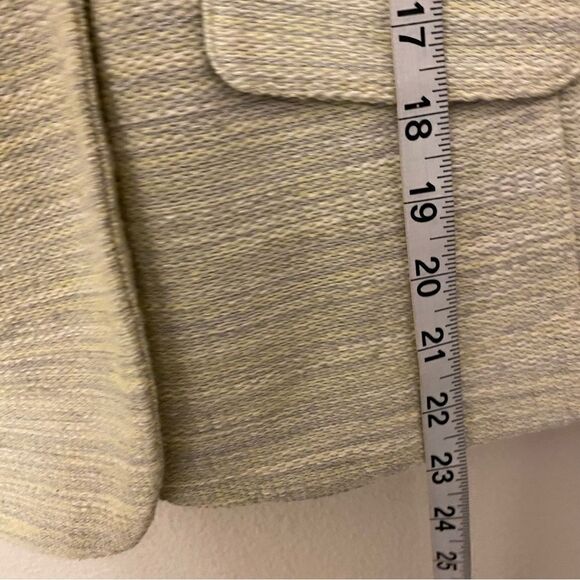 Cabi Lemon Zest cream Blazer one button tweed suit jacket -4 - Picture 4 of 10